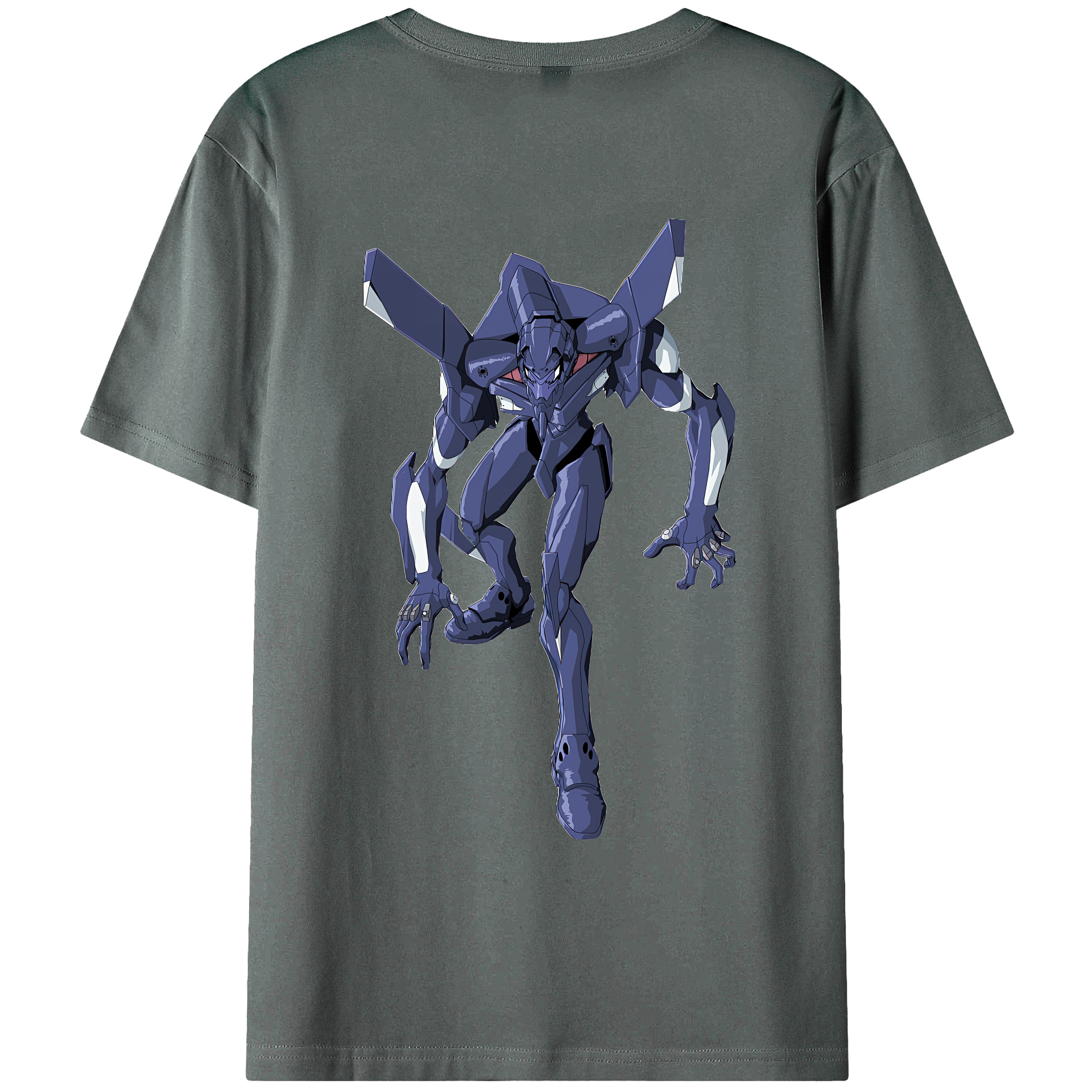 （画像用） EVA 新世紀エヴァンゲリオン 綿100％ メンズ半袖Tシャツ（バックプリント） 通気性